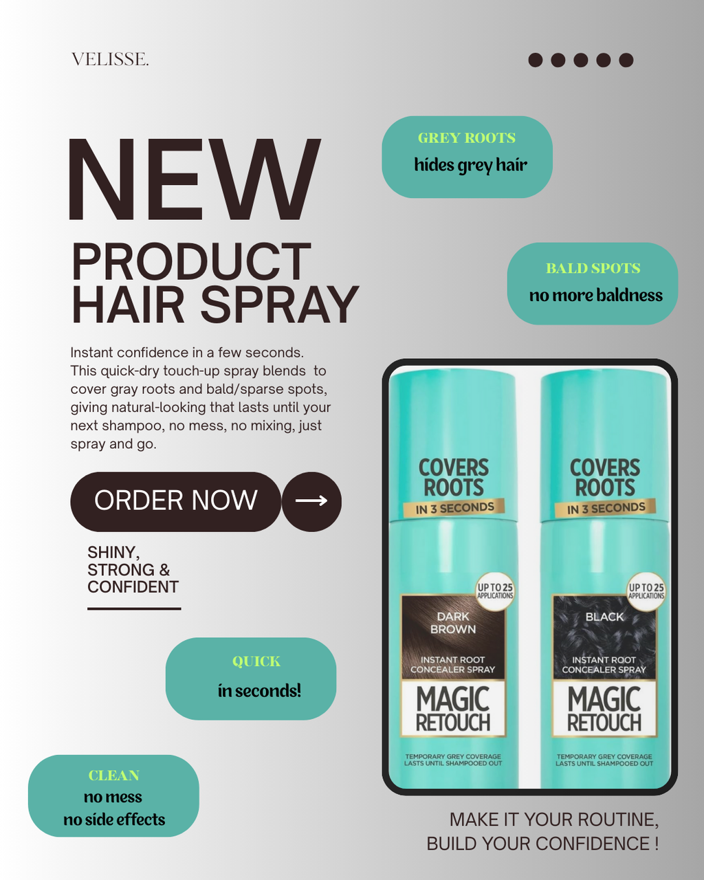 Cover the grey and baldness